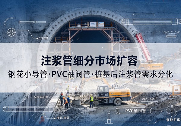 敖汉旗注浆管细分市场扩容，隧道钢花小导管、PVC 袖阀管、桩基后注浆管需求分化